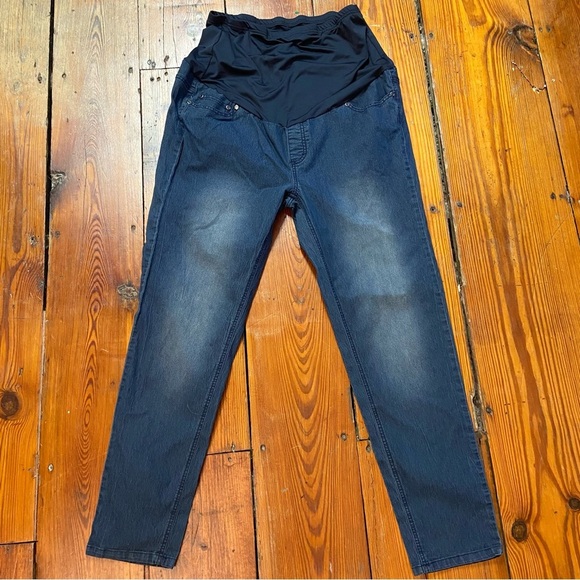 Oh mamma Maternity Jeans Women’s Size XL Full Belly Panel Stretch Comfy Casual - Picture 1 of 8